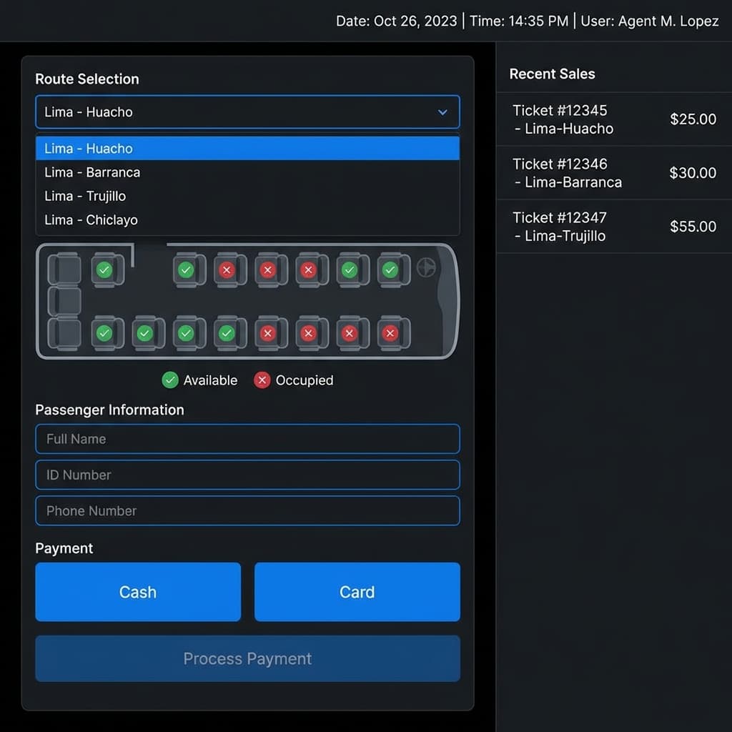 CombiPOS Ticket System - proyecto de Point of Sale desarrollado por BLXK Studio
