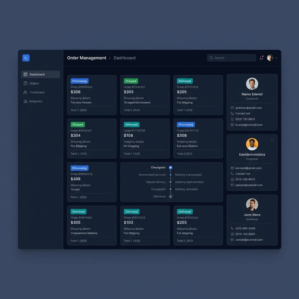 Order Management System - proyecto de Full Stack desarrollado por BLXK Studio